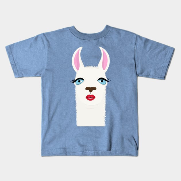 Llama Kids T-Shirt by valentinahramov